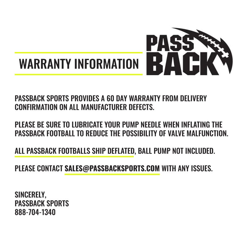 Passback Pro Composite Football, Ages 14+, High School Training Football, (Ships Deflated) - Image 3